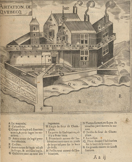 L’Habitation de Québec vers 1608-1612