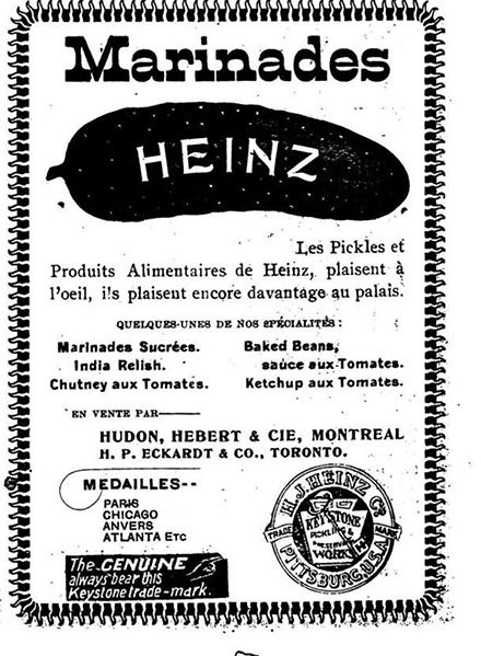 Publicité pour les marinades Heinz