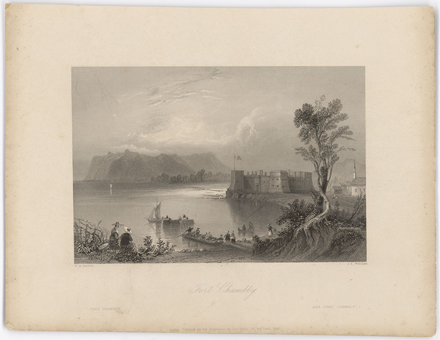 Vue du fort Chambly et de la rivière Richelieu en 1840