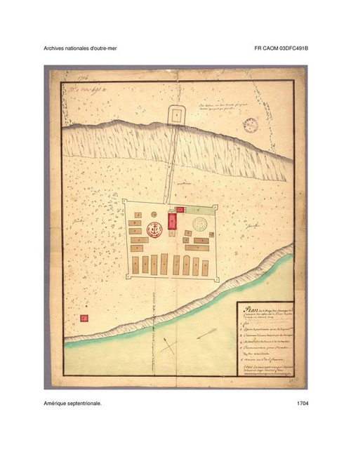 Plan du Fort et mission des Abénakis, 1704